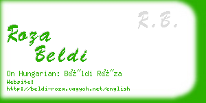 roza beldi business card